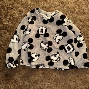 Disney Mickey Mouse Fleece Sweatshirt - Gray and Black